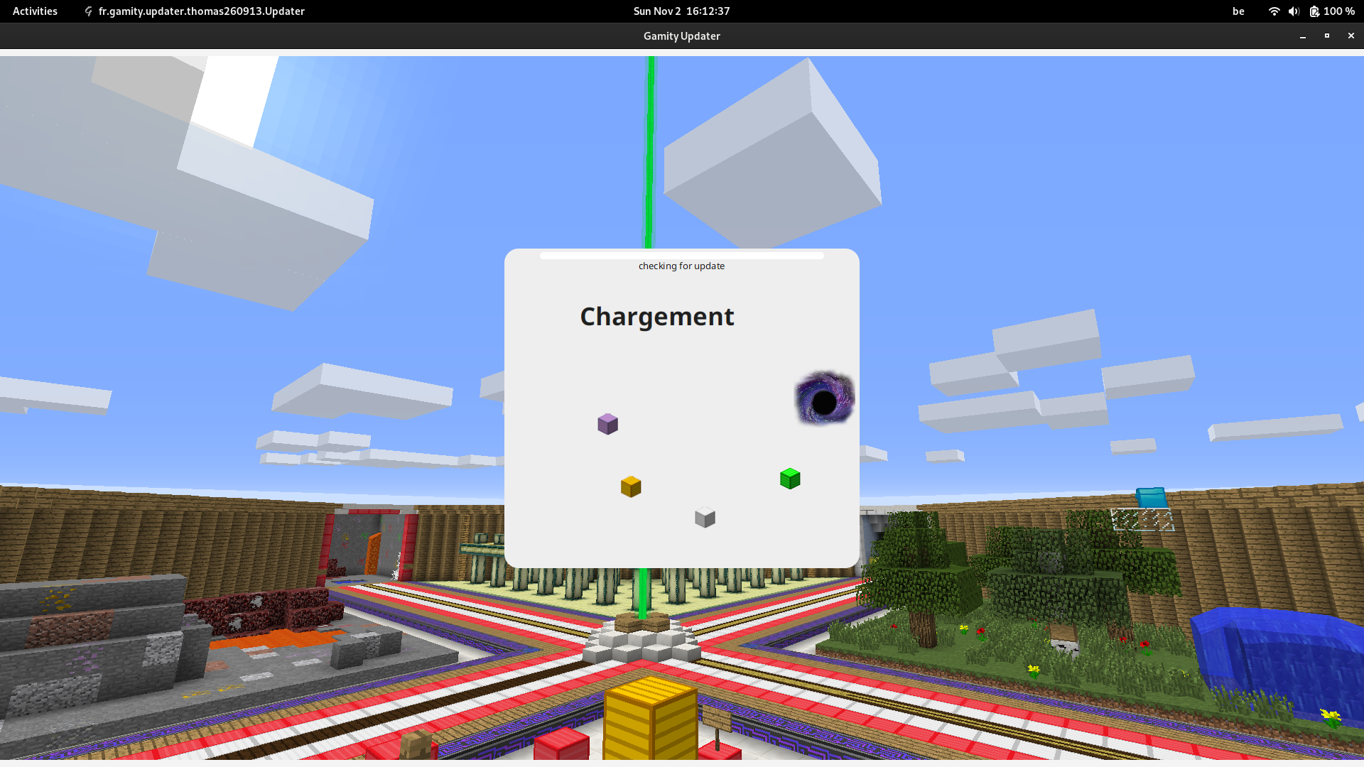 partie graphique de l'updater